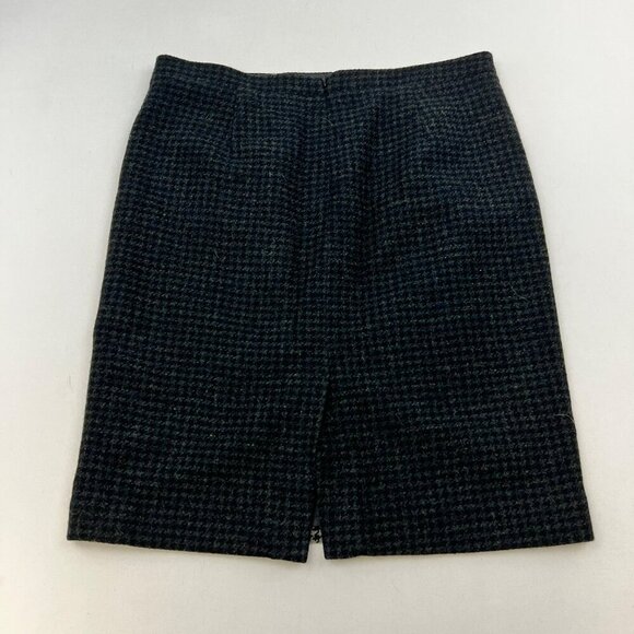 J.Crew Womens Houndstooth Pencil Skirt Wool Blend Gray/Black Size 8 Zip - Picture 7 of 9